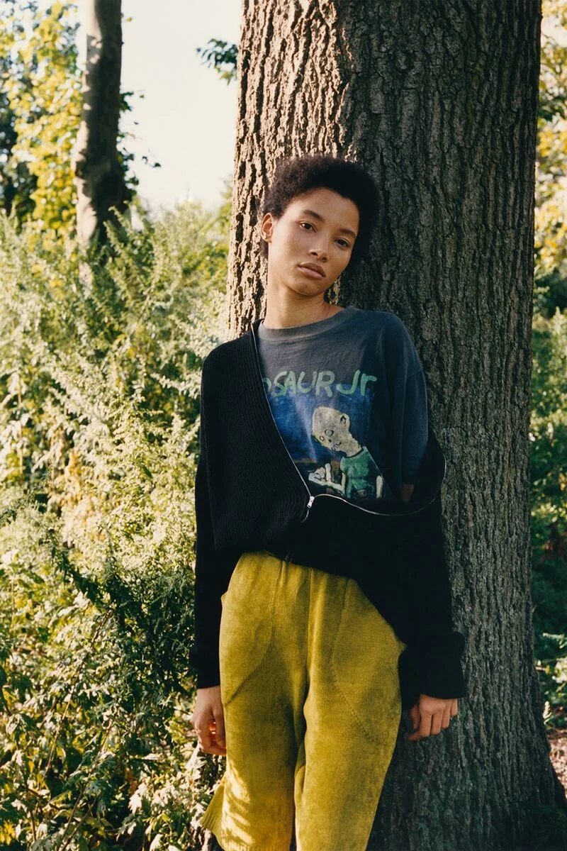 Grace Ahibom Flashes A Judy Turner Wearing Trio i-D Magazine